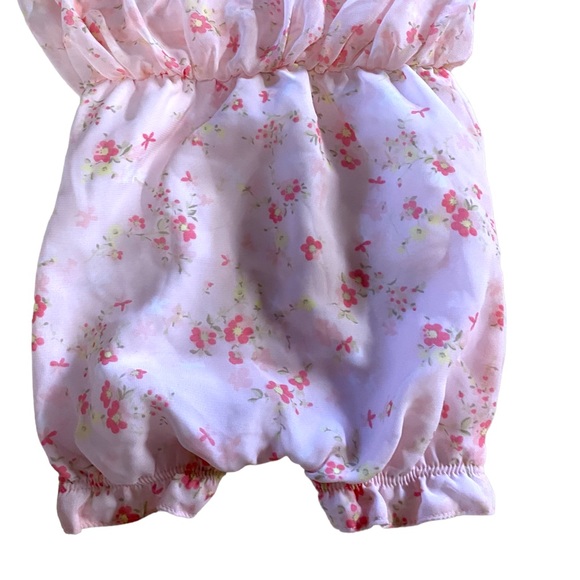 FAO 3 Month Girls Pink Floral Spring Summer Dress Jumper - Picture 4 of 6